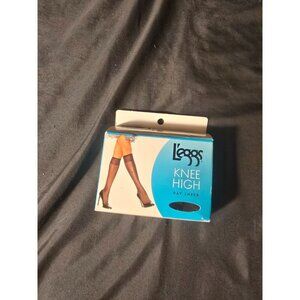 Leggs Knee Highs NIP New 3 pairs day Sheer Jet Black One Size